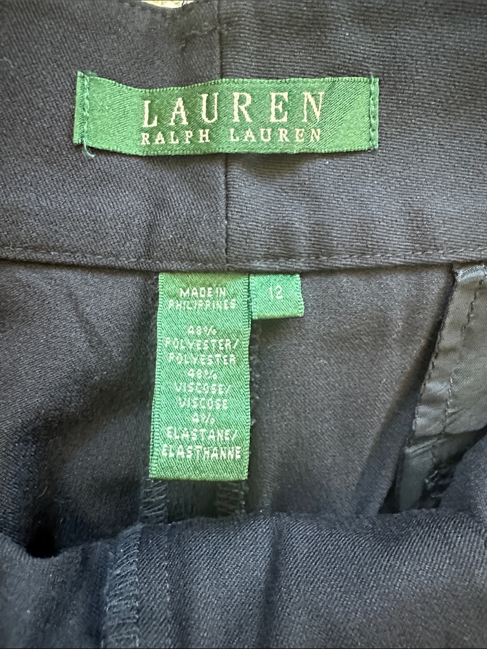 Lauren Ralph Lauren Black Women's Trousers - Classic Tailored Fit